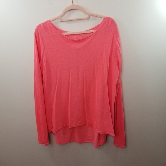 Fresh Produce neon coral tulip back top - Picture 3 of 9